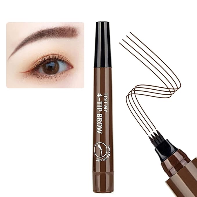 3D Waterproof Microblading Eyebrow Pen 4 Fork Tip Tattoo Pencil