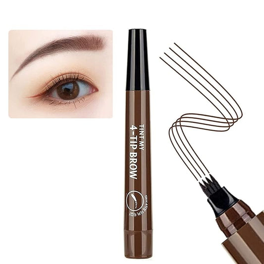 3D Waterproof Microblading Eyebrow Pen 4 Fork Tip Tattoo Pencil