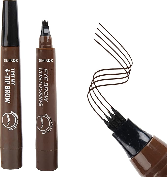 3D Waterproof Microblading Eyebrow Pen 4 Fork Tip Tattoo Pencil