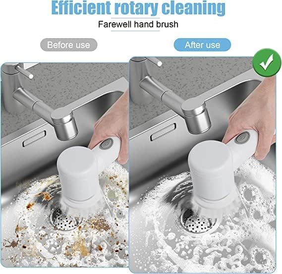 ScrubWhirl™ – 5-in-1 Spin Brush | For Tiles, Corners & More | Daily Cleaning
