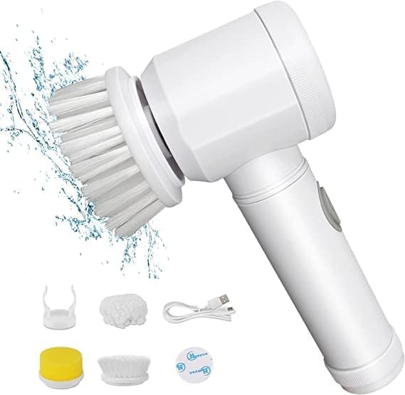 ScrubWhirl™ – 5-in-1 Spin Brush | For Tiles, Corners & More | Daily Cleaning