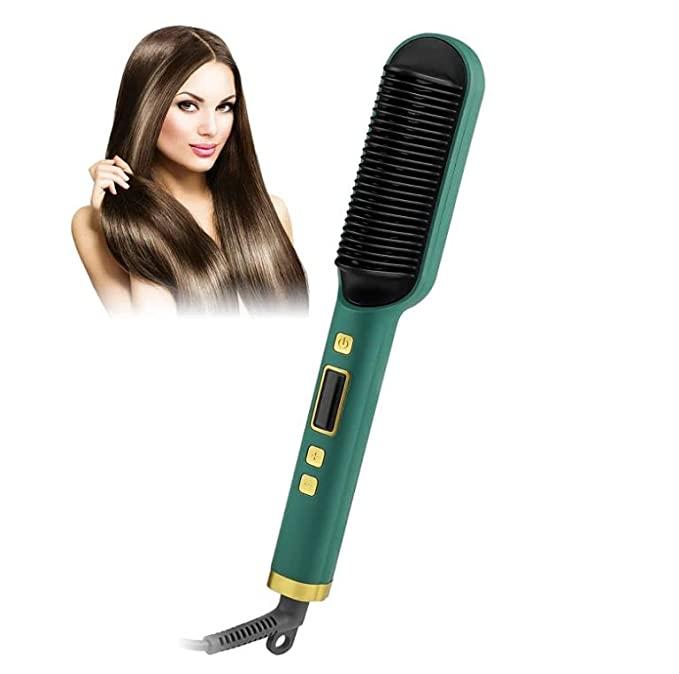 Professional Electric Hair Straightener Comb – Fast Heating Brush for Silky Smooth Hair