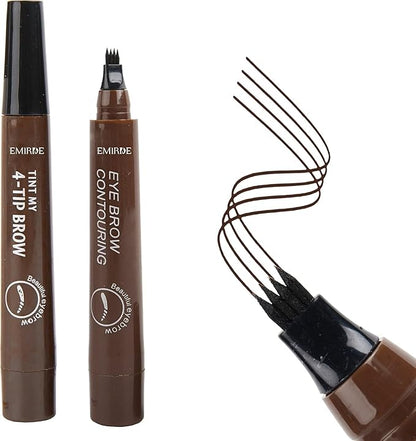 3D Waterproof Microblading Eyebrow Pen 4 Fork Tip Tattoo Pencil