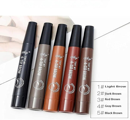 3D Waterproof Microblading Eyebrow Pen 4 Fork Tip Tattoo Pencil