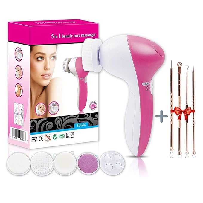 “5-in-1 Electric Facial Cleansing Brush & Massager Deep Massage"