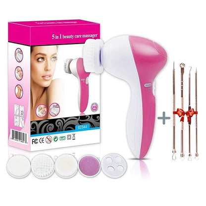 “5-in-1 Electric Facial Cleansing Brush & Massager Deep Massage"