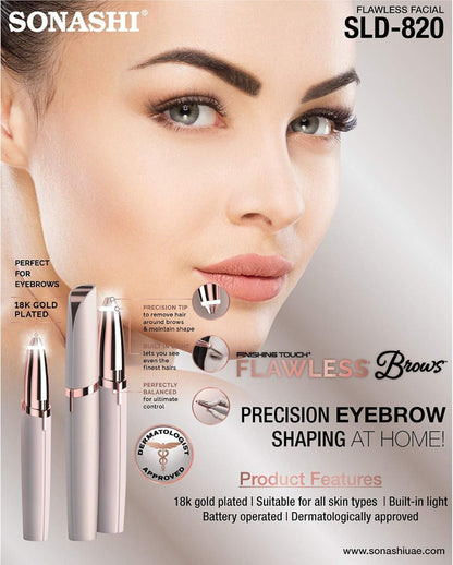 Flawless Eyebrow Trimmer for Women – Safe, Painless & Portable Beauty Tool